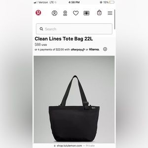 lululemon tote bag